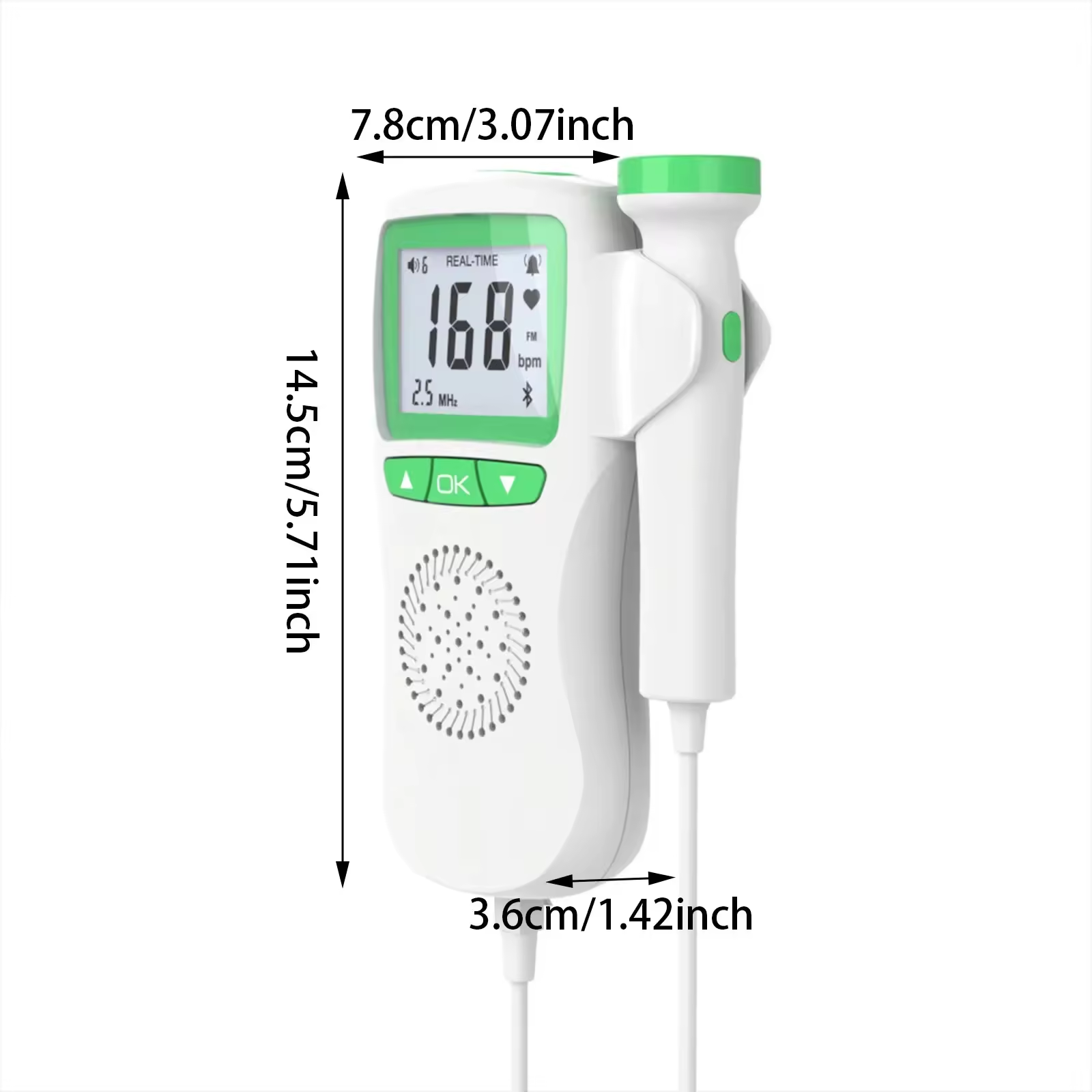 Manufacturer Handheld Prenatal Fetal Heart Rate Monitor Device Doppler Fetal Heart Rate Monitoring System - 图片 5